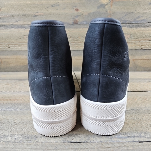 adidas Nizza 2 Lea Men's Originals Leather High Tops Carbon/ White - Picture 4 of 12